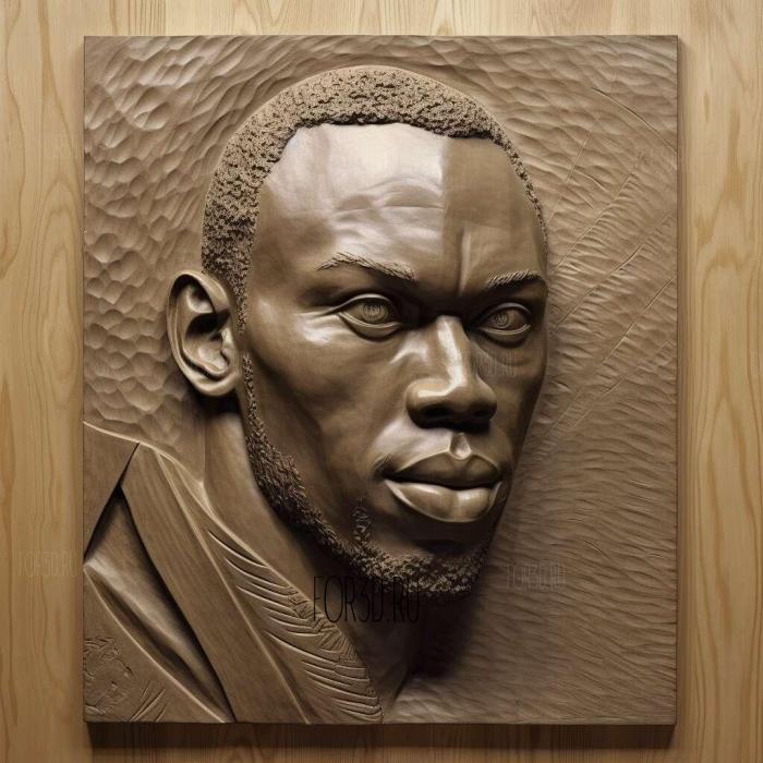 Usain Bolt 1 stl model for CNC